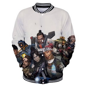 Fournisseur de la Chine Vente en gros Sweat à capuche personnalisé <span class=keywords><strong>Apex</strong></span> Legends Impression 3D Sweat-shirt polaire Veste de baseball pour hommes - Product Image 2