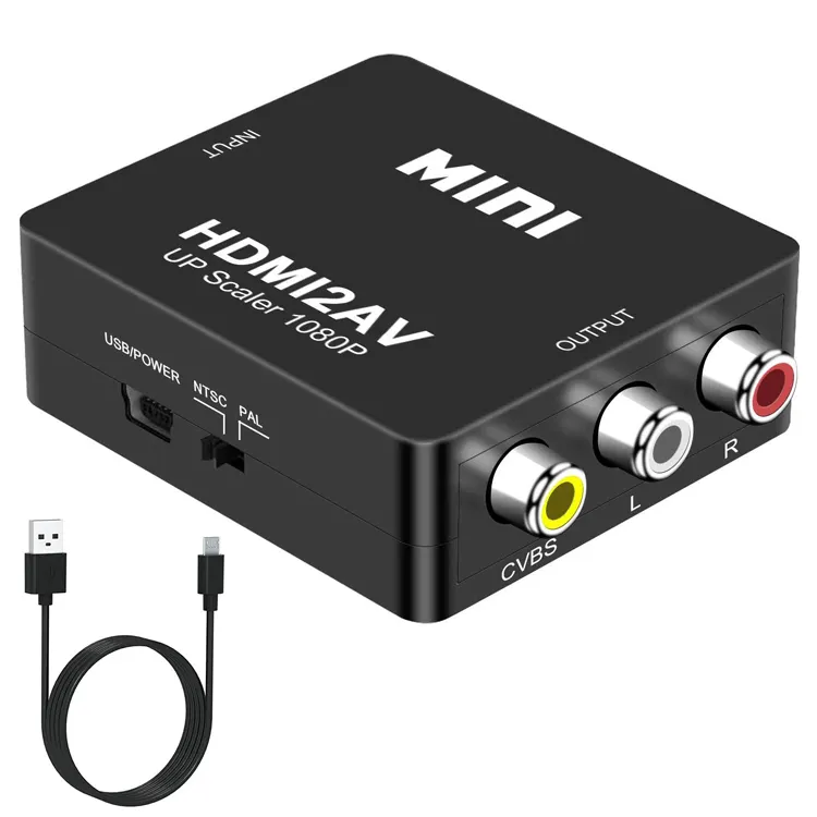 Harga Pabrik HDMI Ke RCA Audio Video Converter Tampilan HDTV/Monitor 1080P 60HZ HDMI Ke AV HD Video Converter