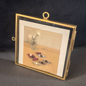 Horloge <span class=keywords><strong>photo</strong></span> murale de Noël en verre double face dorée, thème fée de l'<span class=keywords><strong>amour</strong></span>, Feng Shui, petite taille, vente en gros - Product Image 6