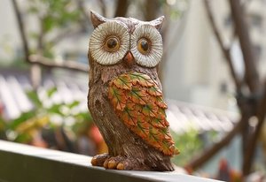 Tùy chỉnh polyresin động vật bức tượng cú thỏ chim rùa điêu khắc trang trí vườn - Product Image 3