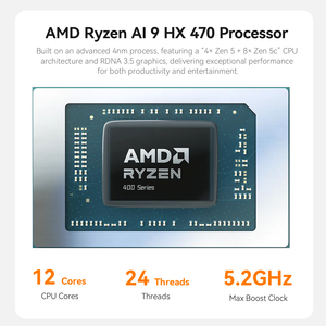 2026ใหม่มินิพีซี SER10 <span class=keywords><strong>MAX</strong></span> AMD Ryzen Al 9 HX470 12-core DDR5 32/<span class=keywords><strong>64</strong></span> <span class=keywords><strong>GB</strong></span> RAM 1TB SSD Triple 4K แสดงผล10Gbps LAN Win <span class=keywords><strong>11</strong></span> <span class=keywords><strong>Pro</strong></span> - Product Image 3