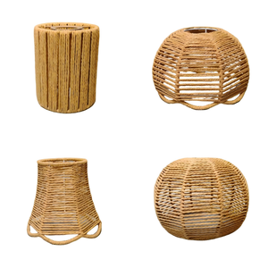 <span class=keywords><strong>Lampada</strong></span> <span class=keywords><strong>a</strong></span> <span class=keywords><strong>Sospensione</strong></span> Naturale in Corda e Rattan Intrecciato, <span class=keywords><strong>Paralume</strong></span> Semplice Fatto <span class=keywords><strong>a</strong></span> Mano - Product Image 6