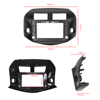 Podofo 10,1 "2 Din Car Stereo Radio Frame Car Fascia Panel Head Unit Trim para Toyota RAV4 2007 2008 2009 2010 2011