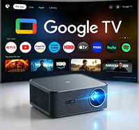 Proyector Portátil de Alta Calidad con Certificación Global de Google-TV, Versión de Sistema con Enfoque Automático y Keystone, para Interiores y Exteriores, 1080P, 1200ANSI