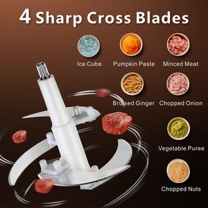 New Design 3l 5l Wholesale Price Household <b>Small</b> Meat Chopper Food Stainless Steel 4 Blade Electric Meat Grinders for Sale - Product Image 2