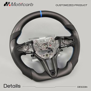 Volante de Fibra de Carbono Mate Personalizado con Franja Azul para Elantra N I20N I30N N-line N-Series 2018-2026 - Product Image 3