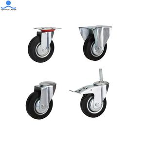 4 5 6 8 Zoll Transport Static Trolley Gummi Öl festes Lenkrad Industrielle schwenkbare Brems rollen - Product Image 1