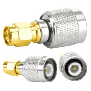 Adaptador Coaxial RF SMA a TNC <span class=keywords><strong>de</strong></span> Latón Chapado en Oro <span class=keywords><strong>de</strong></span> 50 Ohmios, Macho a Hembra, para Comunicación Inalámbrica <span class=keywords><strong>de</strong></span> Alta Frecuencia 0-3GHz, Recto - Product Image 2