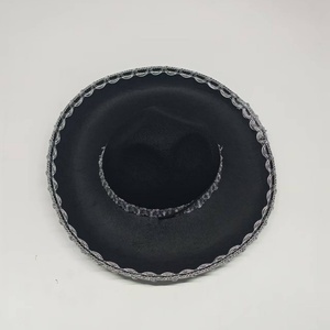 Sombrero Fedora Negro Minimalista y Elegante con Ala Estrecha y Ribete Plateado, Ajustable, Unisex, para Disfraces de Halloween, Actuaciones, Estilo Casual de Negocios - Product Image 6