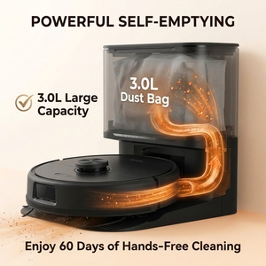 <span class=keywords><strong>Aspirateur</strong></span> robot à forte aspiration 20000Pa avec station d'auto-vidage <span class=keywords><strong>et</strong></span> navigation LDS SLAM - Product Image 5