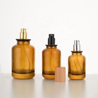 Flacon de parfum cylindrique en verre délicat avec bouchon à vis, compatible diffuseur à bâtonnets, vide, pour types de parfums légers/lourds - Qixin
