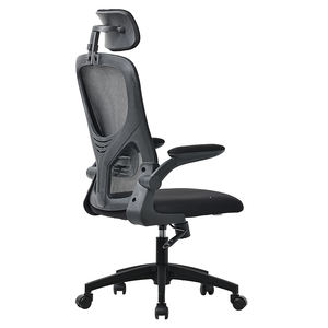 Silla de Oficina Moderna y Ajustable para el Hogar, Económica, de Malla Negra, con Reposabrazos y Reposapiés Ergonómicos, el Mejor Material de Tela - Product Image 3