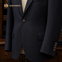 Kancing Logam Kustom HONMEO Desain Pinggiran Emas Perak Brushed untuk Mantel Blazer Seragam