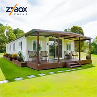 ZYBOX Breezy Luxury Prefab Modular Foldable Home 20ft 40ft Expandable Container House Porch Deck USA Australia Airbnb Market