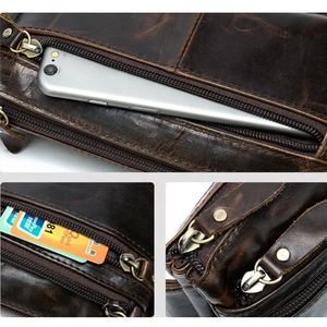 Sac banane décontracté en cuir véritable personnalisé pour homme - Product Image 6