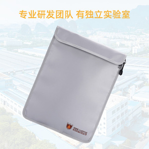 Fireproof <b>Document</b> <b>Bag</b> 38x28cm Double Zipper Home Office Use - Product Image 5