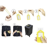 Étiquette de bagage personnalisée de luxe en PVC/caoutchouc/silicone avec imprimé animal, écologique, couleur et logo personnalisés pour sacs de voyage