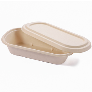 Venta al por mayor de embalaje de alimentos desechables biodegradables ensalada caja de almuerzo de contenedor con tapas - Product Image 1