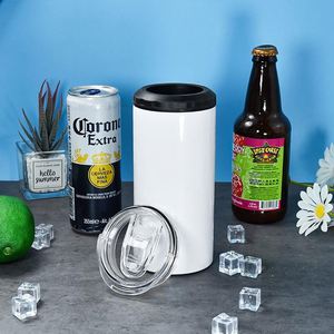 4 in 1 Sublimation Skinny Tumbler Insulated 16oz Stainless Steel Tumbler Cup Can Cooler With <b>Bottle</b> Opener - Product Image 5