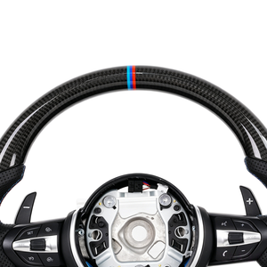 Volante Multifuncional Calefactable de Fibra de Carbono Genuina para <span class=keywords><strong>BMW</strong></span> M Sport F30 F10 E90 con Levas de Cambio, <span class=keywords><strong>Precio</strong></span> de Fábrica - Product Image 4