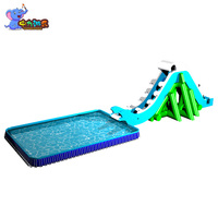 Toboggan Aquatique Géant Personnalisé pour Extérieur, Toboggan Gonflable Aquatique avec Piscine, Toboggan Aquatique « Flying Man »