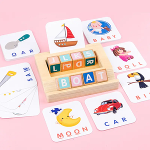 Vendita calda del produttore di parole educative Montessori <span class=keywords><strong>gioco</strong></span> alfabeto di ortografia giocattolo <span class=keywords><strong>gioco</strong></span> di formazione del cervello per bambini di età compresa tra <span class=keywords><strong>5</strong></span> e 7 <span class=keywords><strong>anni</strong></span> - Product Image 5