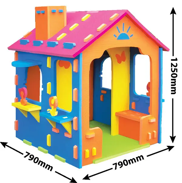 Casa de construção do jogo da espuma 3d eva, brinquedo quebra-cabeça