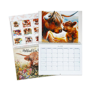 Calendario de Escritorio 2026 con Diseño de Vaca de las Tierras Altas de Gangtong, <span class=keywords><strong>Planificador</strong></span> Anual - Product Image 5