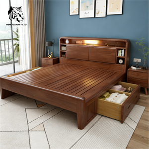 Cama King Size de Madera con Almacenamiento, Diseño Nuevo, Muebles de Dormitorio, Venta al Por Mayor en China, Mejor Precio, Personalizable, Gran Stock, Lista para Enviar - Product Image 6
