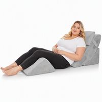 Ensemble de 4 coussins compensés réglables en mousse à mémoire de forme pour le soutien du dos, le sommeil, la lecture et l'élevation des jambes