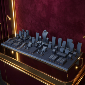 Expositor de Joyería Azul para Collares con Almacenamiento Directo, Soporte para Tarjetas de Joyería, para Tiendas - Product Image 5