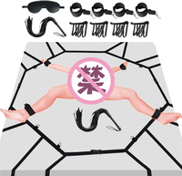 Kit de Bondage para Cama de Cuatro Esquinas SM, Correas, Juguetes Sexuales para Parejas Adultas, Vendaje de Telaraña