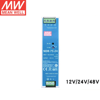 Alimentation électrique à découpage Mean Well NDR-75-24 75W 24V 3.2A pour montage sur rail DIN, pour l'automatisation industrielle, le contrôle PLC, les équipements de machines
