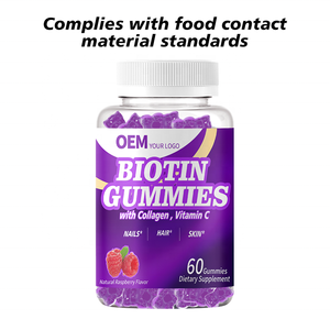 Gummies à la biotine pour cheveux, peau et ongles 3 en 1, emballage personnalisé en usine, plusieurs designs d'étiquettes, options bouteille + boîte et MOQ flexible - Product Image 3