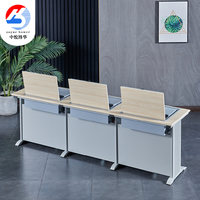 Nouveau bureau d'ordinateur scolaire moderne avec fonction de rabattement et de fermeture de l'écran LCD, plateau pour ordinateur de bureau