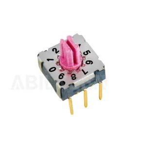 7.4x7.4mm plug-in loại 6-pin 10-vị trí quay mã hóa chuyển đổi logic chuyển đổi IP67 chuyển đổi nhúng quay