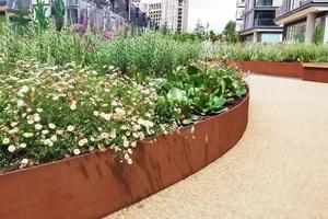 Bordure de jardin rectangulaire YW Industrial, facile à installer, résistante aux intempéries, décoration, 5m 10m, bordure de pelouse <span class=keywords><strong>en</strong></span> acier corten pré-rouillé - Product Image 3