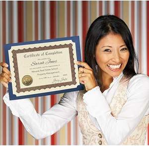 Grand papier, papiers de certificat de haute qualité, bordure en feuille d'or, taille et couleur personnalisées pour diplôme - Product Image 2