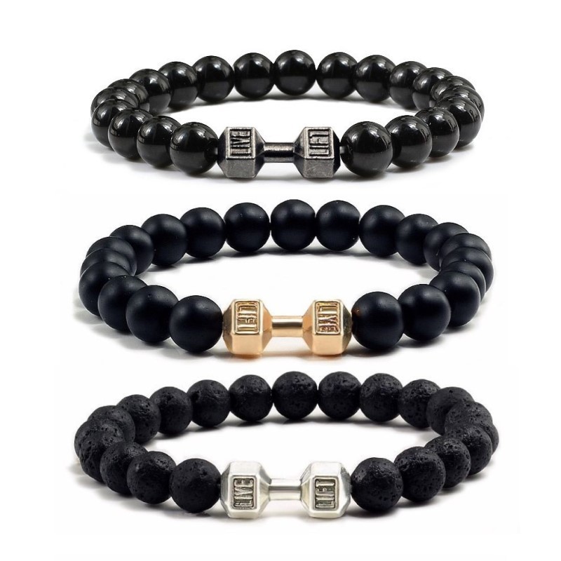 Elegant Black Agate 26 Letter DIY