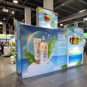 Aozhan Seg Frame Led Light Box <span class=keywords><strong>Expo</strong></span> <span class=keywords><strong>Display</strong></span> Booth Soportes de exposición Cajas de iluminación para publicidad de ferias comerciales 3*3 Stand - Product Image 1