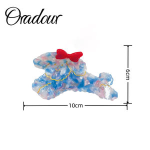 Barrettes personnalisées Oradour <span class=keywords><strong>Cheveux</strong></span> Femme <span class=keywords><strong>Pour</strong></span> <span class=keywords><strong>Mariage</strong></span> Coquette Acétate de cellulose Pinces à <span class=keywords><strong>cheveux</strong></span> légères durables personnalisables - Product Image 4