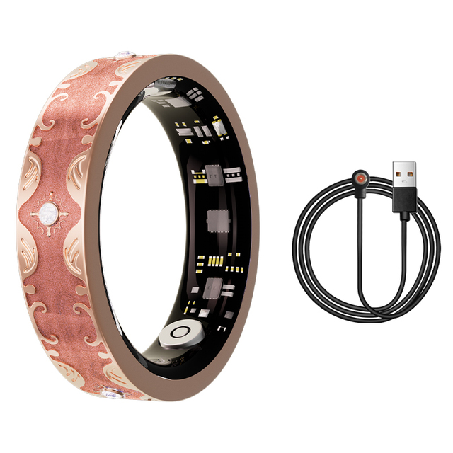 AI Digital Sports Fitness Tracker Smart Ring GPS Heart Rate Monitor Sleep Tracker with App Control Darings IP68 Health Rings