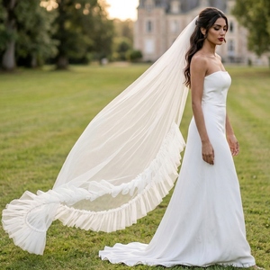 YouLaPan V181 Velo da Sposa Romantico Lungo fino alla Cappella per Donne, Ideale per Cerimonie all'Aperto e Festival Musicali, con Pettine in Metallo - Product Image 3