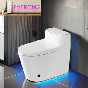 โถสุขภัณฑ์อัจฉริยะพร้อมไฟส่องสว่าง ฝาเปิดอัตโนมัติ ควบคุมด้วยรีโมท ไม่มีข้อจำกัดแรงดันน้ำ รองรับการชำระล้างในกรณีไฟดับ - Product Image 1