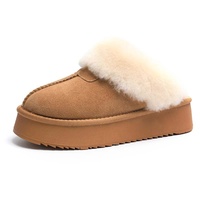 Bottes de neige basses pour femmes 2025 – Nouveau style hiver, doublure polaire, design en cuir et fourrure épaissi, semelle épaisse, chaudes et confortables