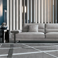 Canapé en tissu de conception italienne moderne, meubles de salon, canapés de luxe pour la maison, canapé gris 2 places