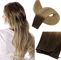 Extensions de cheveux humains couleur blond gris, peuvent être décolorées, durée de vie de 6 mois à 1 an, trame machine, 18 22 24 26 28 pouces