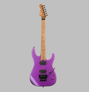 Guitarra eléctrica Heavy Rock con cuerpo de álamo macizo, mástil de arce tostado, trémolo Floyd Rose y pastillas cerámicas SBS Coil Tap - Product Image 6