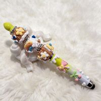 Маркер-стилус Moe-bead DIY с ручной росписью и изысканными пластиковыми бусинами – милый и очаровательный инструмент для пометок документов для студентов