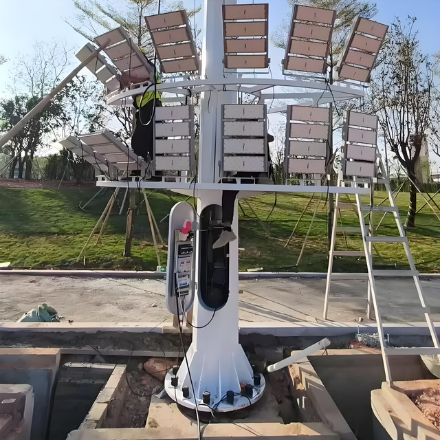 IP66 / IK08 ODM OEM  20 Meter Tubular Polygonal Mast 250/300/400/500 Watt High Lumen Efficiency LED Flood Lights Tower